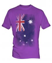 Australia Faded Flag Mens T-Shirt