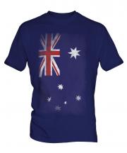 Australia Faded Flag Mens T-Shirt