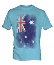 Australia Faded Flag Mens T-Shirt