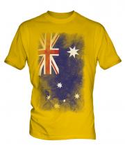 Australia Faded Flag Mens T-Shirt