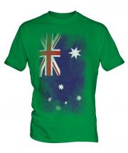 Australia Faded Flag Mens T-Shirt