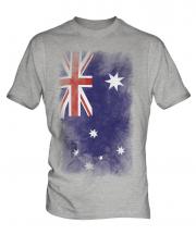 Australia Faded Flag Mens T-Shirt