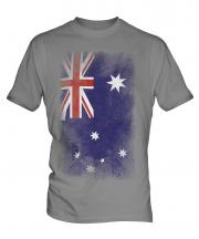 Australia Faded Flag Mens T-Shirt