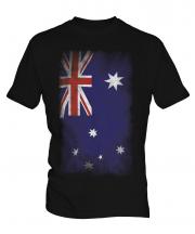 Australia Faded Flag Mens T-Shirt