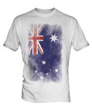 Australia Faded Flag Mens T-Shirt