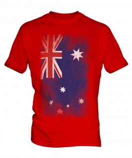 Australia Faded Flag Mens T-Shirt