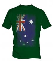 Australia Faded Flag Mens T-Shirt