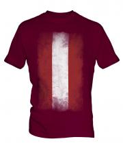 Austria Faded Flag Mens T-Shirt