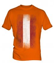Austria Faded Flag Mens T-Shirt