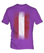 Austria Faded Flag Mens T-Shirt