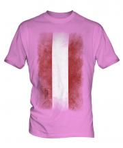 Austria Faded Flag Mens T-Shirt