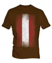 Austria Faded Flag Mens T-Shirt