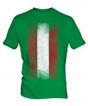 Austria Faded Flag Mens T-Shirt