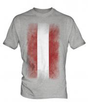 Austria Faded Flag Mens T-Shirt