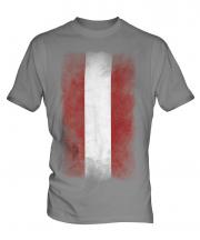 Austria Faded Flag Mens T-Shirt