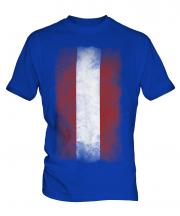Austria Faded Flag Mens T-Shirt