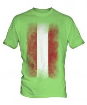 Austria Faded Flag Mens T-Shirt