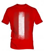 Austria Faded Flag Mens T-Shirt