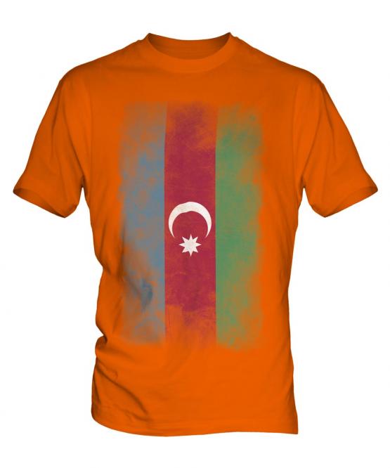 Azerbaijan Faded Flag Mens T-Shirt