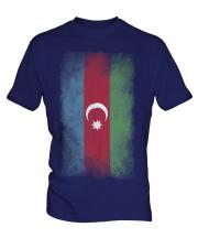 Azerbaijan Faded Flag Mens T-Shirt