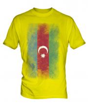 Azerbaijan Faded Flag Mens T-Shirt