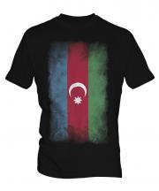 Azerbaijan Faded Flag Mens T-Shirt