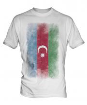 Azerbaijan Faded Flag Mens T-Shirt