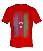 Azerbaijan Faded Flag Mens T-Shirt