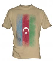Azerbaijan Faded Flag Mens T-Shirt