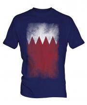 Bahrain Faded Flag Mens T-Shirt