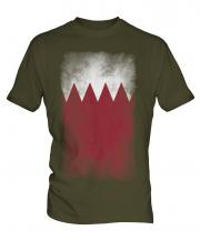 Bahrain Faded Flag Mens T-Shirt