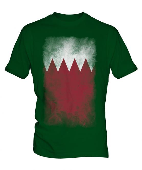 Bahrain Faded Flag Mens T-Shirt