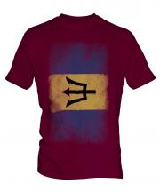Barbados Faded Flag Mens T-Shirt