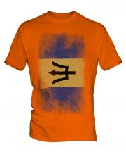 Barbados Faded Flag Mens T-Shirt