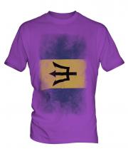 Barbados Faded Flag Mens T-Shirt