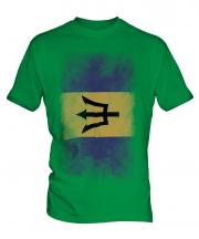 Barbados Faded Flag Mens T-Shirt