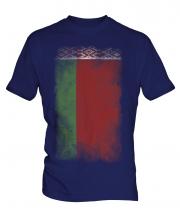 Belarus Faded Flag Mens T-Shirt