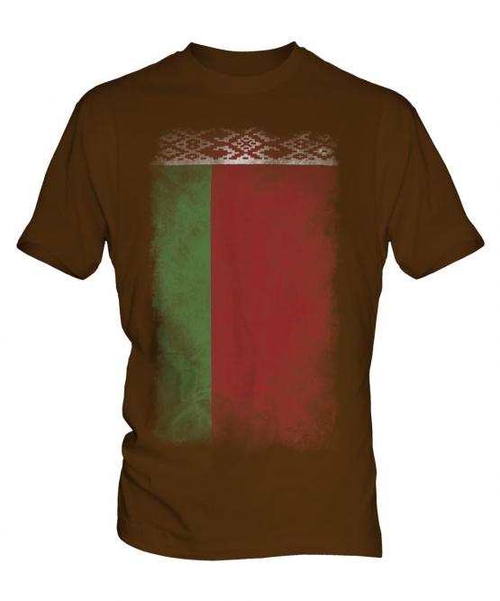 Belarus Faded Flag Mens T-Shirt