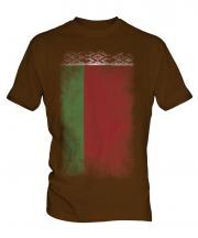 Belarus Faded Flag Mens T-Shirt