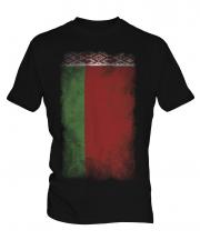 Belarus Faded Flag Mens T-Shirt