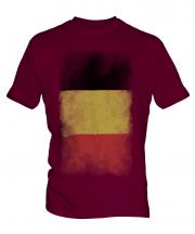 Belgium Faded Flag Mens T-Shirt