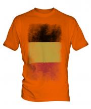 Belgium Faded Flag Mens T-Shirt