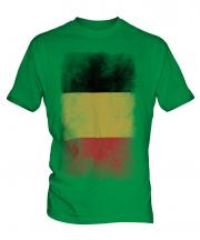 Belgium Faded Flag Mens T-Shirt