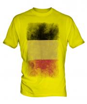 Belgium Faded Flag Mens T-Shirt
