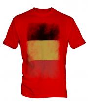 Belgium Faded Flag Mens T-Shirt