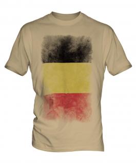 Belgium Faded Flag Mens T-Shirt