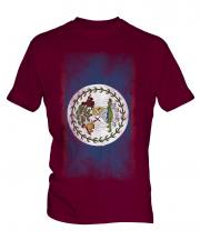 Belize Faded Flag Mens T-Shirt