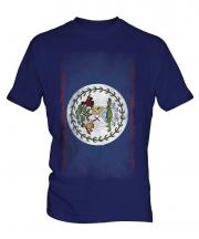 Belize Faded Flag Mens T-Shirt