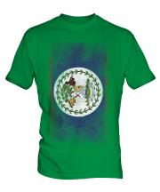Belize Faded Flag Mens T-Shirt