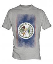Belize Faded Flag Mens T-Shirt